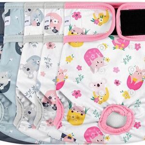 XXL 5 Pack Reusable Diapers for Doggie, Highly Absorbent Dog Diapers Female for